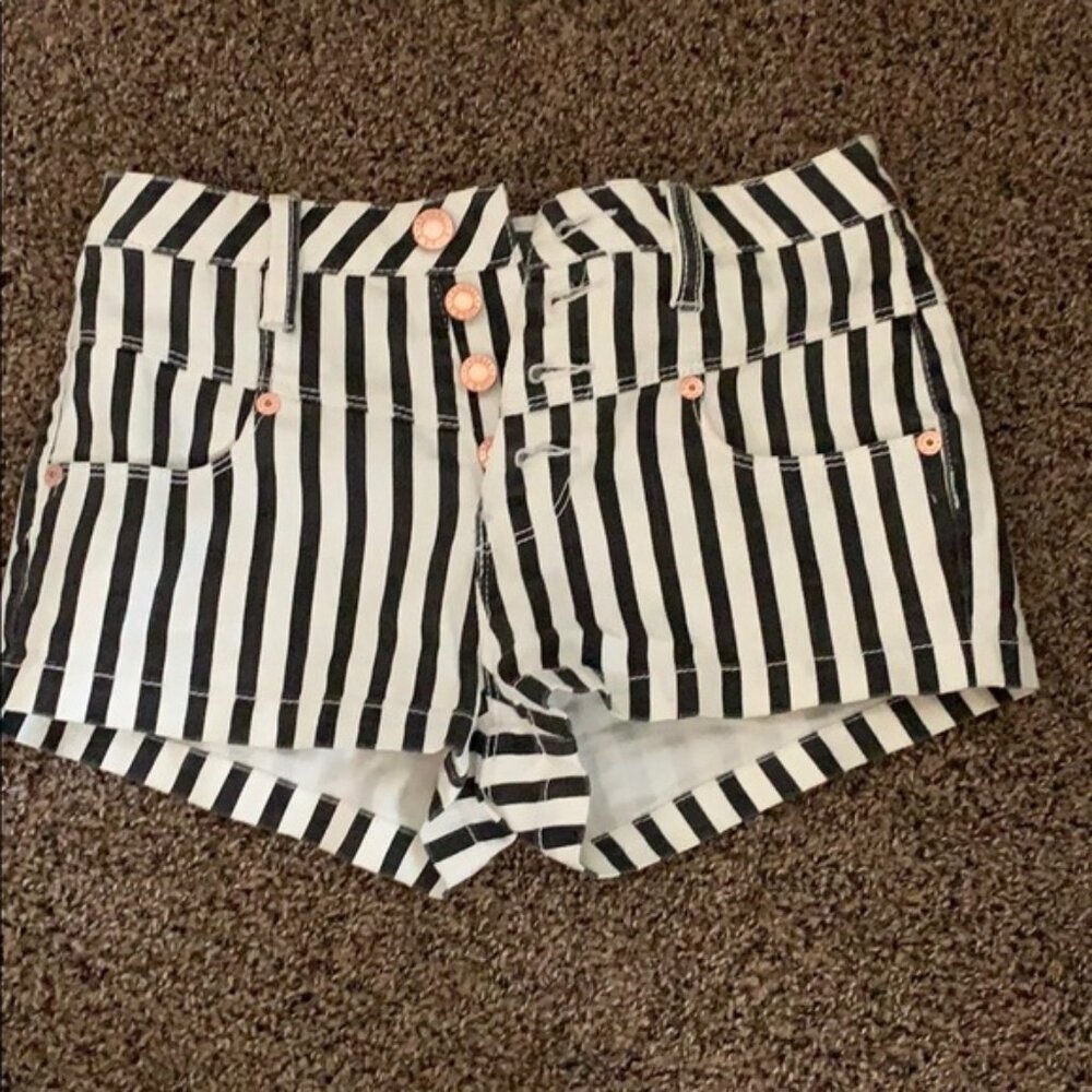 Kendall & Kylie Striped Shorts 0